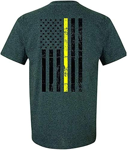Dizajn majica patriot odjeće tanka žuta linija 911 dispečer