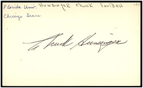 Chuck Hunsinger potpisan indeks kartica 3x5 potpisani medvjedi Florida d: 1998 91171 - NFL
