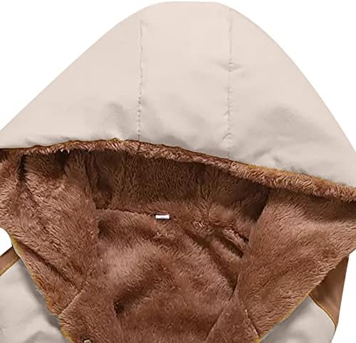 Foveguo ženske zimske kapute, dugi rukavac za žene Y2K za odmor jesen dugi džep kaputi pamuk