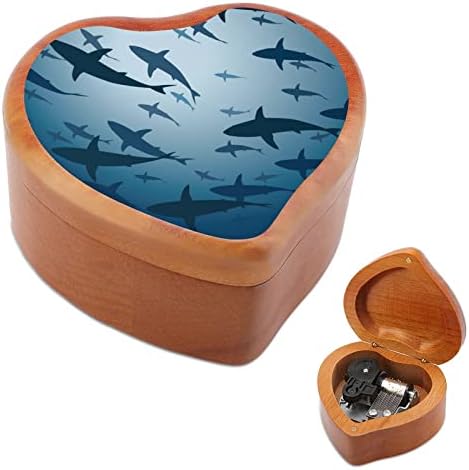 Krstarenje morskim psima od ispod drveta Muzička kutija Vintage Wind up Musical Boxes Poklon