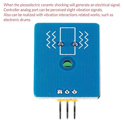 DAOKI 5pack piezoelektrični keramički senzor vibracije piezo 3.3 V/5V modul analogni kontroler