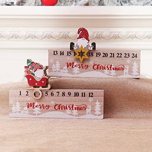 Abaodam Božićna dekoracija odbrojavanje Božić Advent Kalendar 2022 drveni kalendar Božić Advent kalendari za