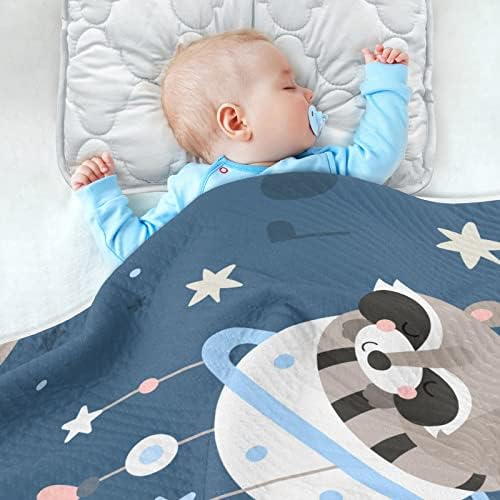 Swaddle pokrivač boho rakun spavaće pokrivač za dojenčad, primanje pokrivača, lagana mekana prekrivačica