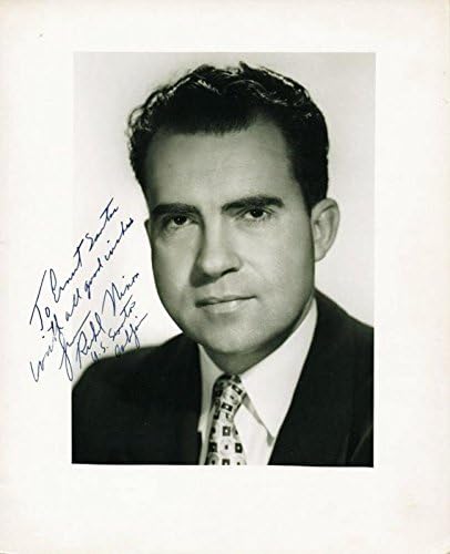 Predsjednik Richard Nixon američki Senator potpisao autentičnu fotografiju 8X10 PSA / DNK V03051