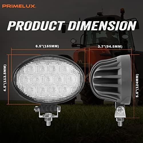 Primelux 6,5-inčna ovalna LED svjetla za traktore 12/24V 5850LMS 65W radna lampa velike snage kompatibilna