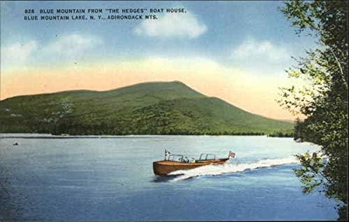 Plava planina iz kuće za žive ograde Blue Mountain Lake, New York NY originalna antička razglednica
