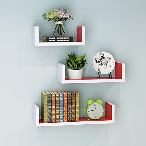 Zidna polica, dekorativna zidna polica za knjige viseća stalak za cvijeće bez punča za dnevni boravak