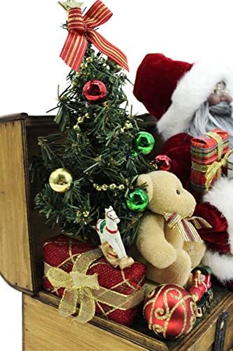 Withy Hill kolekcija 12 x 12 x 12 etnički božićni santa na drvenim grudima učitanim igračima 169010A