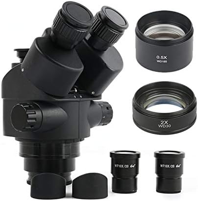 Mikroskop, 7x-45x 3,5x-90x mikroskop zumira stereo mikroskop glavu + 0,5x 2.0x pomoćni objektiv