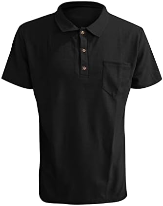 Muška ležerna udobna majica za golf majica Retro boja vanjske ulične kratke rukave s tipkama za ispis prema