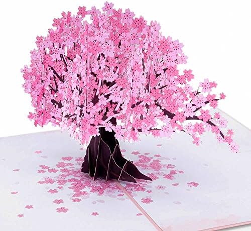Papir Love Pop up kartice 2 pakovanje-uključuje 1 cvijet trešnje i 1 Drvo Glicinije, za sve prilike,