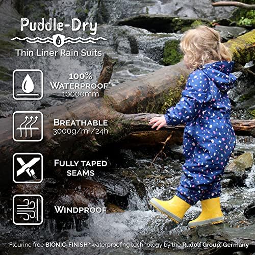 Jan & Jul Puldle-suha vodootporna podesiva kišna odijelo za mališana i djecu