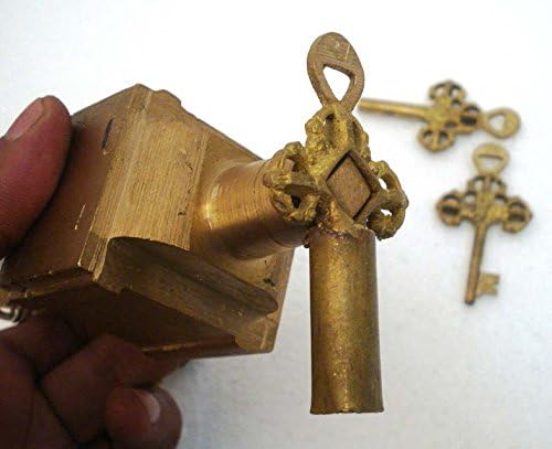 Mesing 6 Ključ kvadratni trik puzzle katanac - iz mesinganog blagoslova