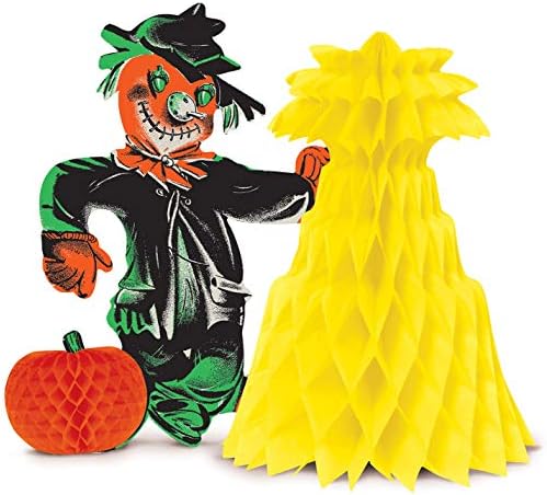 Beistle Vintage Halloween Scarcrow CenterPice, 10.75 , višebojan