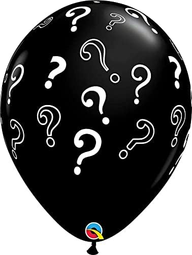 36 ? FOIL balon & 11 Crno bijelo pitanje Mark Spol Otkrivanje ad prijedloga balona Latex balona