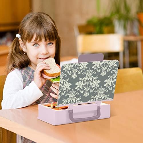 McChiver barok cvjetni bento kutija za ručak s ručkom s ručkom prenosni dječji ručak sa kašikom vilica nepropusna
