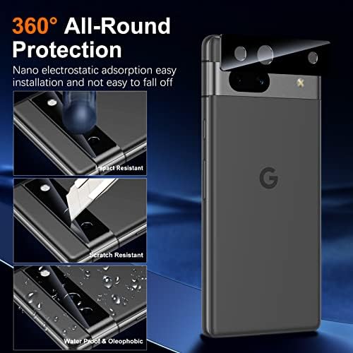 UniqueMe [2+2 paket za Google Pixel 7a 5G-6.1 Inch [2023] Zaštita ekrana i zaštita sočiva kamere, kaljeno staklo