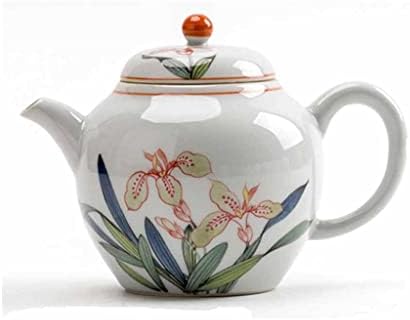 TAPOT Grey keramički čajnik, ručno oslikan, iris, čajnik, cvijet, pojedinačni lonac, dom