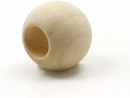 Mylittlewoodshop - Pkg okruglog kruga od 12 perli-prečnika 5/8 inča i nedovršenog drveta sa 5/16 rupa