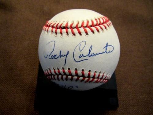 Rocky Colavito 4 HR 6-10-59 Indijanci Yankees potpisali su AUTO OAL bejzbol PSA / DNK - autogramirani