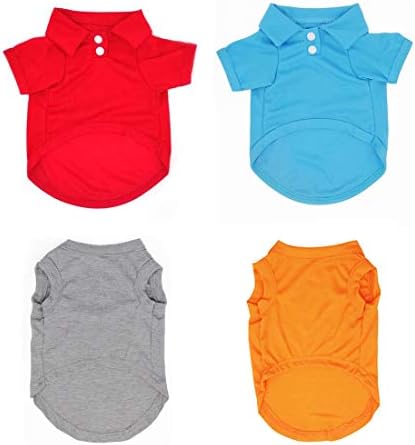 TOLOG 4 paket Dog T-Shirt pet Summer Shirts štenad odjeća za male srednje velike mačke,meka i prozračna