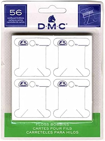DMC kartonski konac Bobbins, uključuje 56 bobbina po paketu, prodaje se u 6 paketa za ukupno 336