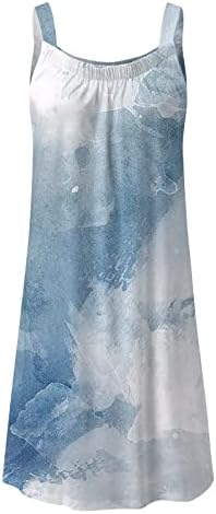 Ležerne haljine za ljeto ljeto Novo evropsko i američko žensko tiskovsko ispisano imitacija pamuka od nedjeljne