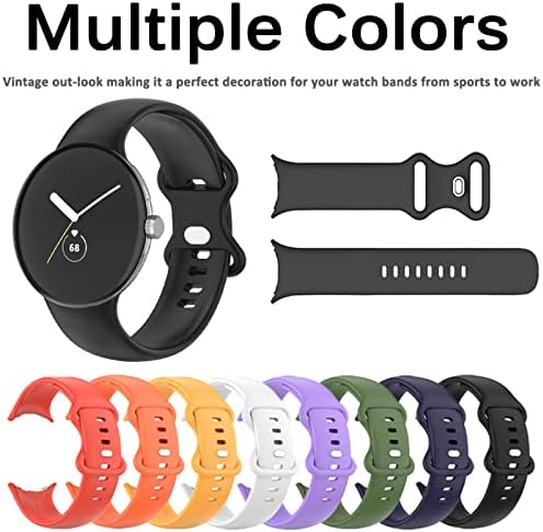Miimall kompatibilan za Google Pixel Watch Band, mekani silikonski sportski pokrivac za muškarce, prozračna