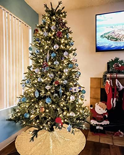 Božićna suknja od tkanine TABR SILT GLITTER XMas Mats za Xmas Tree Holiday Dekoracija Početna Kancelarija