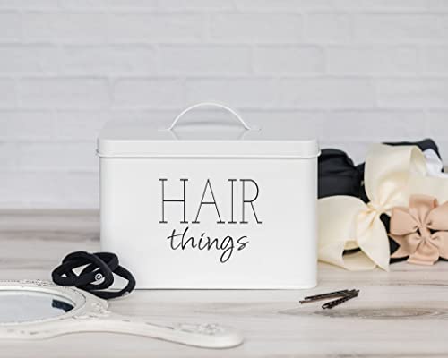 Lola stvara organizator za kosu - šik držač za kosu za djevojčice - praktična oprema za kosu - Bijeli spremnik
