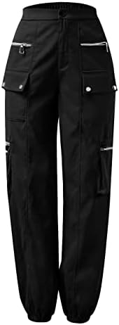 Miashui Casual pantalone za žene velur 2023 kargo pantalone žene opuštene široke odjeće crne pantalone