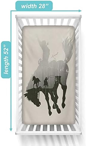 Western Opetani krevetić, zapadna tema Kauboj progoni divlji konj u pustinji rudeo kaubojski tematski mikrofiber