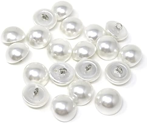 Honbay 20pcs 15mm / 0,6inch biserni ukrasni gumbi za vjenčanicu, džempere, majice i druge zanatski