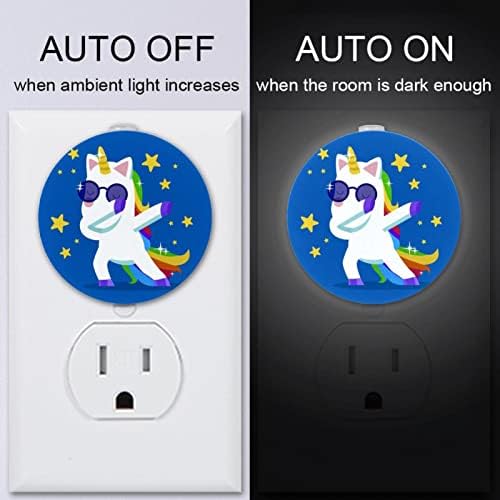 2 paketa Plug-in Nightlight LED noćno svjetlo sa senzorom sumrak-to-Dawn za dječiju sobu, rasadnik,