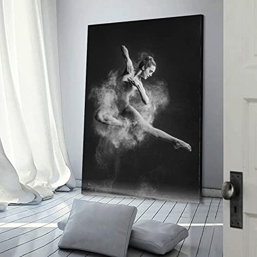 20x30inch crno-bijelo platno balerine slika elegantna balerina Pose Print Poster Wall Art slika plesni