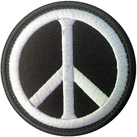 Antrix Black World Mirov Logo Logo Appique Pričvršćivač Kuka i petlja Vojne značke zakrpa za ruksake Kape