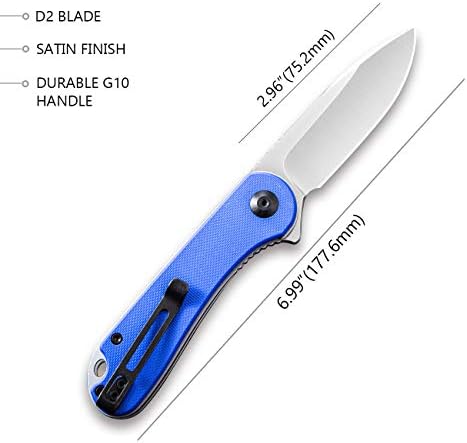 Civivi noževi Elemental sklopivi džepni nož 2,96 D2 satenski oštrica, G-10 ručke C907F