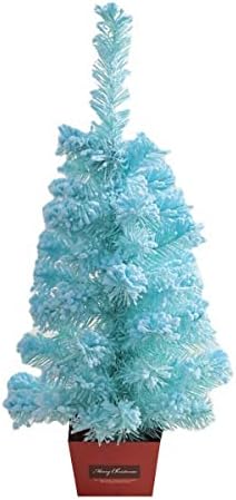 Petphindu umjetni ukrasi za božićno stol vrh Dekor Mini božićno drvce plavo plavo božićno stablo božićno