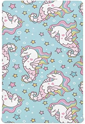 Umiriko Unicorn Cute Pack N Reprodukujte listu za reprodukciju za bebe, mini lim za dečake