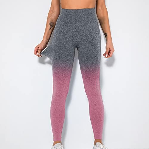HCJKDU Žene Yoga Tajice Y2K Tie-Dye Gradient Ispis Visoki struk Sport Fitness Pant Skinny Jogger