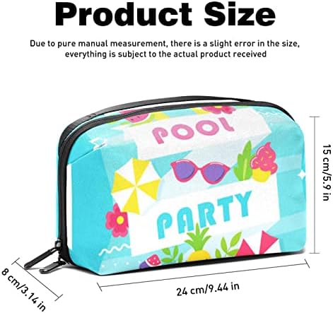 Travel Makeup Bag Vodootporna kozmetička torba toaletna torba za šminku za žene i djevojke, ljetni bazen crtani
