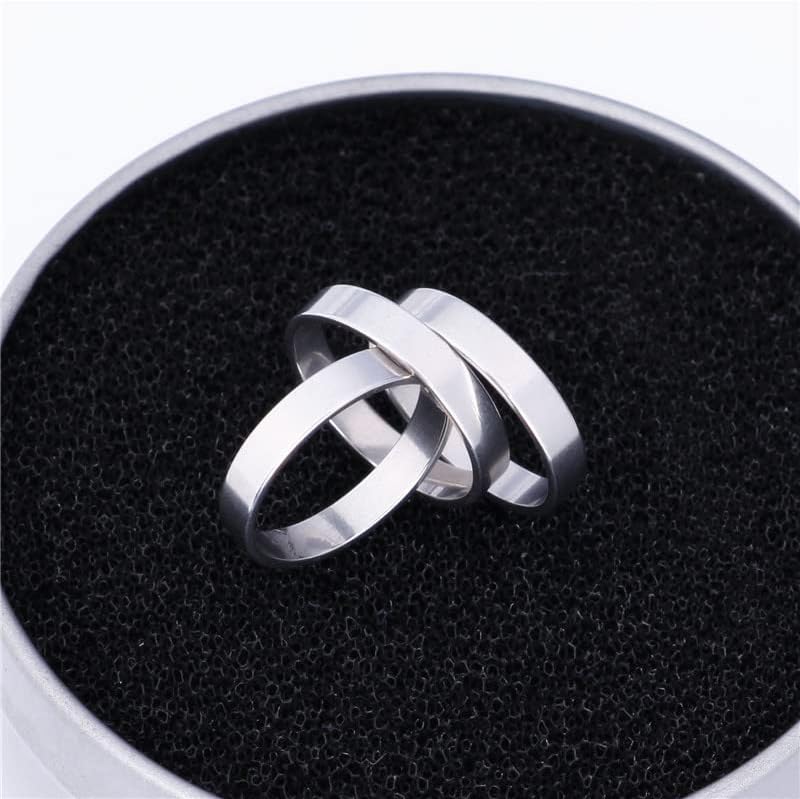 Koleso 316L 4mm prstenovi Tiny Band Ring za muškarce i žene modni srebrni rep prsten-80215