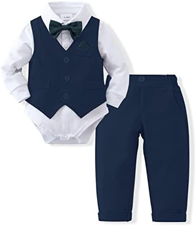 Disaur Baby Boy odjeća odijela, gospodina haljina odjeće za rub + hašice + noset + suspender