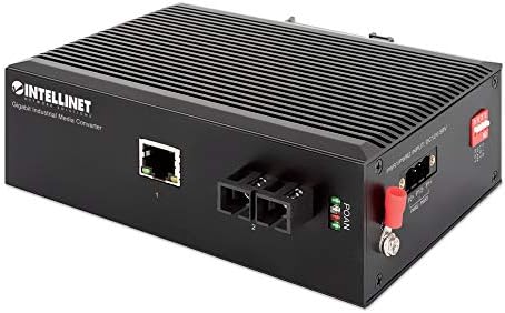 Intellinet Single Mode SC Gigabit Ethernet Fiber Media Converter, Autonegotiation, 10/100/1000Base-TX