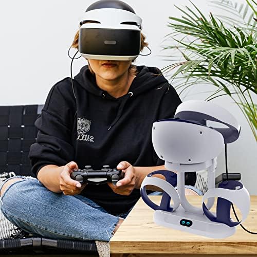 Stanica za punjenje VR2, dvostruki brzi priključak za punjač sa štandom za držač VR, PS VR2 punjač