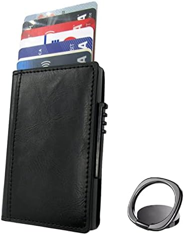 Pop Up minimalistički kožni novčanik - Stealth držač kartice sa džepom za kožni novac - RFID blokada