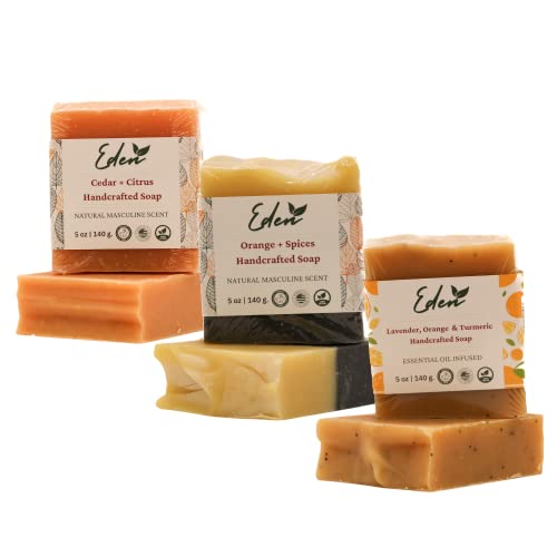 Eden Daily Essentials-prirodni ručno rađeni sapun, 3 pakovanja raznovrsnih mirisa - svi prirodni mirisi sa