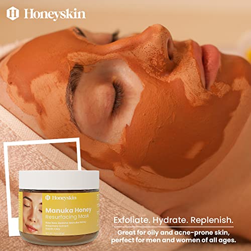 Honeyskin bentonit glinena maska za lice sa Manuka medom-nježni piling za lice - hidratantna maska za