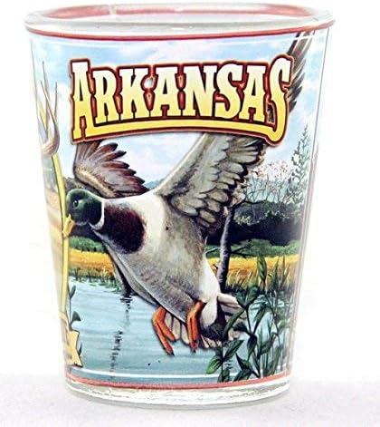 Arkansas State Mural Shot Glass jks