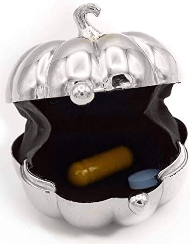 Srebrna bundeva u obliku džep torbicu prijenosni putna pilula kutija & medicina Organizator